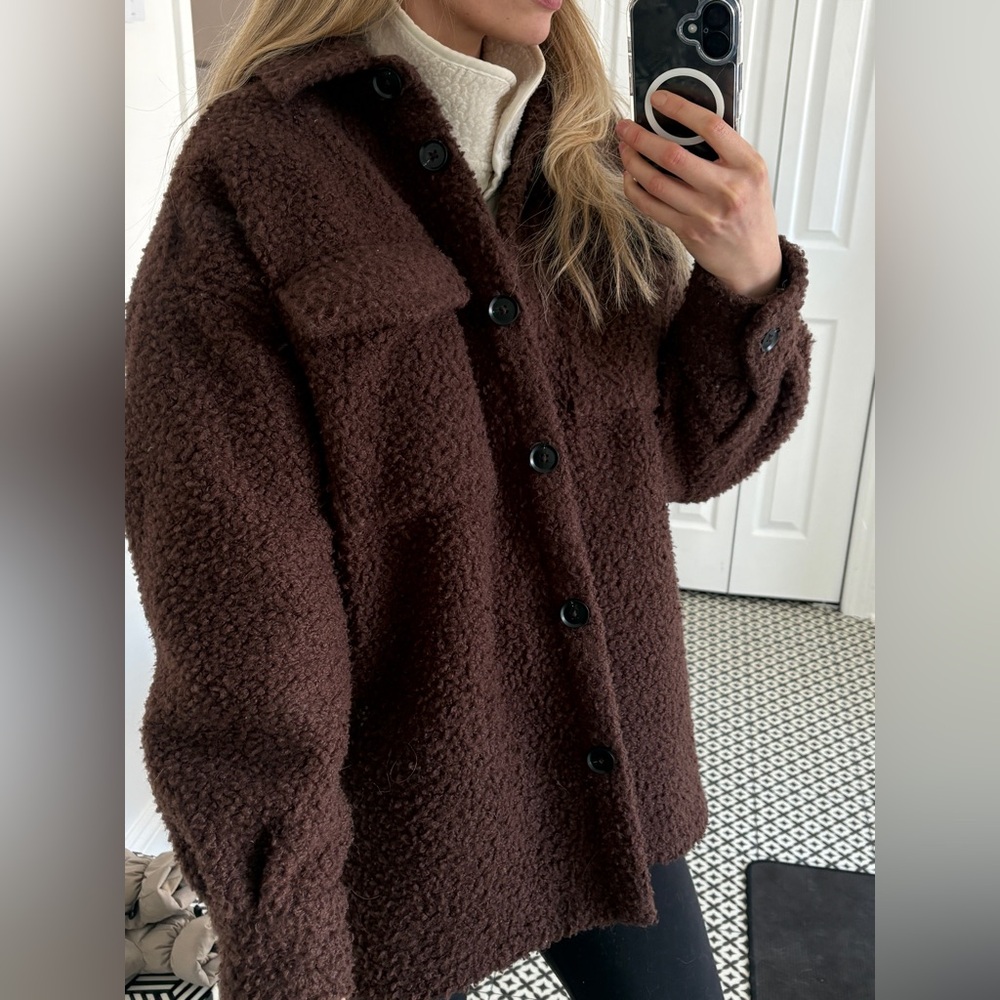 Cozy Chocolate Teddy Jacket